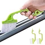 Trycooling Hand-held Groove Gap Cleaning Tools Door Window Track Kitchen Cleaning Brushes (Random Color-Blue, Green, Pink) (2 Pcs)