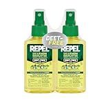 Repel Plant-Based Lemon Eucalyptus Insect Repellent, Mosquito Repellent, Pump Spray, 4 Ounce, (Pack of 2)