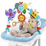 SINOMARS Baby Stroller Arch Toys,Adjustable Crib Mobile for Bassinet with Sensory Play Accessories and Hanging Toys,Baby Travel Car Seat Toys for Toddler Boy Girl 0 3 6 9 12 24 Months