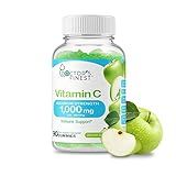 DOCTORS FINEST Vitamin C 1000mg Gummies, Maximum Strength, Vegan, GMO-Free Gluten Free, Great Taste Natural Sour Apple Flavor Gummy Vitamins, Immune Support Dietary Supplement, for Adults, 90 Gummies