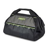 AWP Premium Tool Bag Durable Tool Tote Water-Resistant Organizer for Professionals and Contractors, Black, 15" | 1L-20015