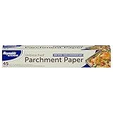 Reynolds Kitchens Unbleached Parchment Paper Roll, Non Stick Parchment Paper for Cooking and Baking, Oven Safe up to 425 Degrees, Chlorine-Free, 45 Feet x 12 Inches, 45 Total Sq. Ft.