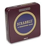 WS Game Company Scrabble Nostalgia Edition Board Game in Collectible Tin Vintage Style Word Board Games for Ages 8+