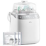 Bear Bottle Washer Pro, Baby Bottle Washer and Sterilizer and Dryer - All in One Machine for Bottles, Pump Parts & Baby Essentials with 90 Detergent Tablets - Effortless, Time-Saving