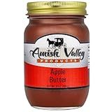 Amish Valley Products Apple Butter Glass Jar Old Fashioned Homestyle Slow Cooked (No Corn Syrup)