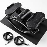 Rock Stepper for Exercise at Home, Rocking Stepper Side to Side with Resistance Bands & Digital Display, 300 LBS Capacity Full Body Workout Low-Impact Knee-Friendly Anti-Slip Side Stepper