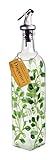 Grant Howard Vines Hand Painted Glass Oil and Vinegar Cruet, 16 oz, Multicolor