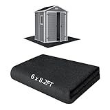 RUNZEG Outdoor Storage Shed Floor Mat, 6 * 8.2FT Waterproof Washable Garden Flooring Pad with Non Slip Backing, Soft Furniture Patio Covering Carport dust Oil Mat-Tool Shed, Storage Shed Not Included