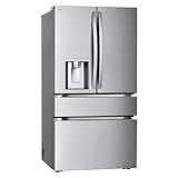 LG Smart 4-Door French Door Refrigerator with Full-Convert Drawer - Counter-Depth MAX 24.5 Cu. Ft. Stainless Steel