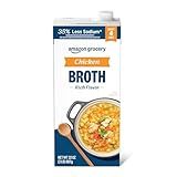 Amazon Grocery, Chicken Broth, 35% Less Sodium, 32 Oz (Previously Amazon Fresh, Packaging May Vary)