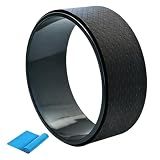 NGT Yoga Wheel - 13 Inch Strong & Comfortable, Free Yoga Bands (Black)