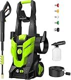 Pressure Washer, Washer with 4 Quick Connect Nozzles, Pressure Cleaning Machine with Foam Cannon for Cars/Fences/Driveways/Patios/Home Cleaning
