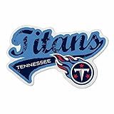 Rico Industries NFL Football Tennessee Titans Distressed Shape Cut Pennant - Home and Living Room Décor - Soft Felt EZ to Hang