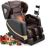 FURNIMAT 2025 Massage Chair Full Body, Zero Gravity Massage Chair with 10 Fix Rollers, Heating, Foot Massage, Auto Modes, Bluetooth Speaker, Touch Screen Controller (Upgraded Version)