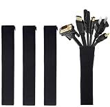 JOTO 4 Pack Cable Management Sleeve 19-20 Inches -Black