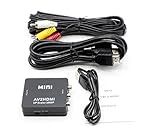 THE CIMPLE CO RCA to HDMI Converter (Analog to Digital Converter) - Converts from RCA/Composite/Red-White-Yellow - Does not Work in Reverse - UP CONVERTS - Black Kit