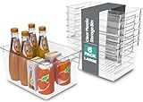 Utopia Kitchen Clear Organizer or Storage Bins - 6 Pack Pantry Organizers and Storage Bins - Large Durable Storage Containers With Handles for Organizing Fridge, Kitchen Organization