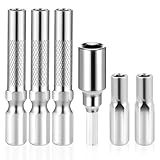 TAHULIK 6pcs 1/4 to 4mm Bit Adapter, Hex Screwdriver Converter, Magnetic Converter Adapter, Precision Bits, 4mm to 6.35 mm Drill Extension for Precision Bits Repair DIY Projects