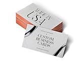 Premium Custom Business Cards - USA-Made Full Color Printing - Double/Single Sided Professional Service - 1000, 500, 200, 100 16PT Glossy Superior Cardstock - Personalized Design with Logo Options