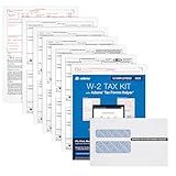 Adams W-2 Forms 2025, 6-Part Kit for 12 Employees/Recipients, Inkjet/Laser Printer Compatible, Includes 3 W-3 Forms, 12 Self-Seal Security Envelopes, Access to Adams Tax Forms Helper (1017237)