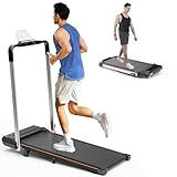 homeTro Foldable Treadmill with 7% Incline, 2.5HP Portable Under Desk Walking Pad with 0.6-7.5MPH, Handle, Remote and App Control, 265lbs Maximum Capacity for Home, Office