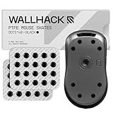 Wallhack PTFE Dot Mouse Skates | Premium Universal Skates for Gaming Mice | Ultra-Smooth Glide on Cloth & Glass Pads | Customize Speed & Control | Fast, Easy to Apply | Black 7mm x 7mm
