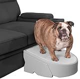 Pet Gear Stramp Stair and Ramp Combination for Dogs/Cats, Easy Step, Lightweight/Portable, Sturdy, Easy Assembly (No Tools Required), Fog