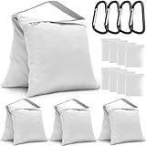 4 Packs White Sandbag Weight Bags for Light Stand Photography Video Equipment, Heavy Duty Saddlebags for Backdrop Stand, Photo Tripod, Canopy, Pop up Tent, Umbrella Base, Fishing Chair, Picnic Table