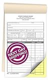 Custom 4.25" x 7" Carbonless NCR Books in 2-Part Duplicate Invoices, Receipts, Work Orders, Sales Orders, Purchase Orders, Estimates, Quote Forms with Your Company/Business Name (200 Sets)