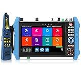 Rsrteng IPC-9800MOVTADHS Pro Full Features CCTV Camera Tester 8K 32MP IP Camera Tester wtih POE++ Max 90W, CCTV Tester with 4K TVI CVI AHD SDI Support DMM OPM VFL TDR 1CH SFP HD VGA WIFI Network Tools