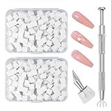 Hasakhi 200Pcs Nail Sponges for Ombre, Soft Nail Art Sponges With Grabbing Pen , Manicure Nail Art Tools, Blooming Nails,Nail Tech Must Have Nail Accessories Supplies for Home and Salon