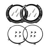7IN Headlight Mounting Bracket Retaining Ring with Headlamp Metal Ring Black Compatible with 2007-2017 Jeep Wrangler JK JKU Front Left and Right