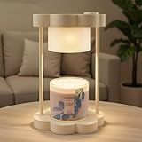 Xuoity Cloud Candle Warmer Lamp with Dimmer, 0-6 HoursTimer, Glass Shade with Light Transmission, Stylish Home Decor, Housewarming Gift, Scented Jar Candles Heater, Gift for mom, Ivory