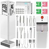 Upgraded 47PCS Phone Cleaning Kit, AirPod & iPhone Cleaner, Electronics Cleaning Tools for Charging Port/USB-C/Speaker, Laptop Cleaner for Keyboard Screen, Tech Gifts for Men, Cool Gadgets (White)