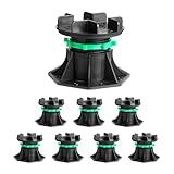 VEVOR Deck Blocks 8 PCS, 2200 lbs / 997.90 kg Load Capacity Deck Support Plastic Pedestal Paver, Raising 3.54-4.65 inch / 90-118 mm, Height Adjustable Shed Foundation Base for Wood Concrete Metal