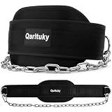 Qarituky Dip Belt, Professional Weight Lifting Belts with 38 IN Steel Chain, Reliable & Durable Weight Belt for Men, Heavy Duty Weightlifting Belts for Pullups, Squats, Dips, Weight Lifting