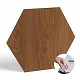 BaseCore HEX Hexagon Vinyl Flooring Java 5.75" DIY Self Adhesive Textured Modern Floor Tile Peel & Stick Tile | Sample Tile