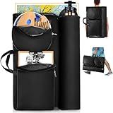 Acshio Art Portfolio Backpack, Large 24''L x 18''W Art Supplies Portfolio Case with Handle, Heavy Duty Waterproof Artist Carrying Canvas Bag for Sketching, Poster, Drawing Board, Black