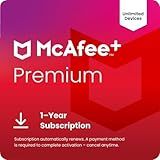 McAfee+ Premium Individual Unlimited Devices | AntiVirus Software 2026 for Windows PC & Mac, AI Scam Detection, VPN, Data Removal, Identity Monitoring |1-Year Subscription with Auto-Renewal | Download