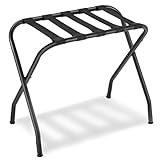 SONGMICS Luggage Rack, Luggage Rack for Guest Room, Suitcase Stand, Steel Frame, Foldable, for Bedroom, Black URLR64B