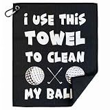 SHANKITGOLF Towel, Funny Microfiber with Bag Clip, Gift for Men & Dad