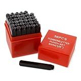 ABN Metal Large 1/4in Stamping 36-Piece Tool Kit – Alphabet, Numbers, Symbols Steel Embossing & Engraving Stamp Set