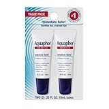 Aquaphor Lip Repair Ointment, Moisturizing Lip Balm Pack, Relieves Dryness, 0.35 Tube, Pack of 2