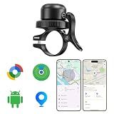 MiLi Bike Bell with Bluetooth Tracker for iOS & Android, Anti-Theft Bicycle Locator, Works with Find My & Google Find Hub, Loud Bike Bell, IP67 Waterproof (Black, iOS & Android)