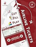 Itz for Kidz Cut-Fill-Play Airline Tickets: 36 Premium Colored Blank Tickets for Kids' Mini Airlines, Ages 3+