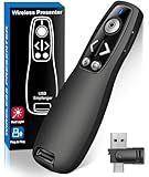 Presentation Clicker Wireless Presenter Remote for PowerPoint, Powerpoint Clicker with Volume Control PowerPoint Slide Advancer for Mac, Computer, Laptop-E600