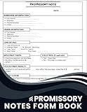 Promissory Note Form Book : Loan & Debt Agreement Templates for Personal & Business Use | 60 Fillable Forms