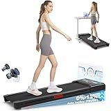 TRAILVIBER Walking Pad Treadmill with 12% 9-Level Auto Incline, 450 lbs Capacity RGB LED Screen, Bluetooth Speaker Under Desk Treadmill, Compact Treadmills for Home Hiking