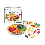 Learning Resources Super Sorting Pie - Sorting and Matching, Fine Motor Skills, Food Toys, Color Recognition, Counting Game, Preschool, Toddler Math Manipulatives, Gifts for Boys and Girls