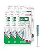 GUM Proxabrush Go-Betweens Refills - Moderate - Compatible with GUM Permanent Handle - Reusable Interdental Brushes - Soft Bristled Dental Picks, 8 Count (Pack of 6)